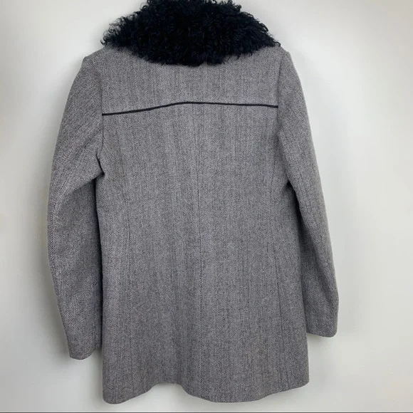 THEORY Dyed Shearling Collar coat, L - Picture 6 of 14